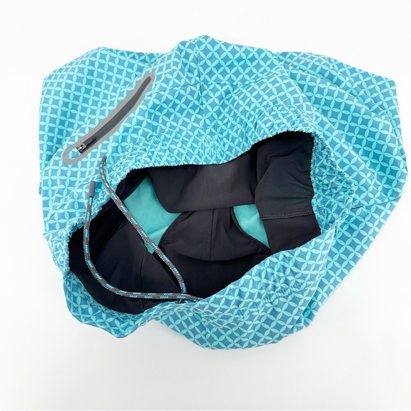 Mack Weldon Swim Trunks Blue Geometric Board Shorts - Picture 4 of 5